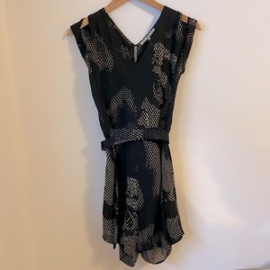 Halston Heritage Silk Romper with Matching Belt